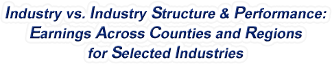 South Carolina - Industry vs. Industry Structure & Performance: Earnings Across Counties and Regions for Selected Industries